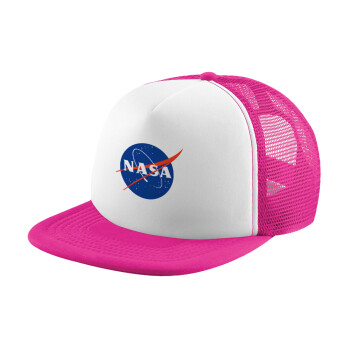 Nasa, Καπέλο Soft Trucker με Δίχτυ Pink/White 