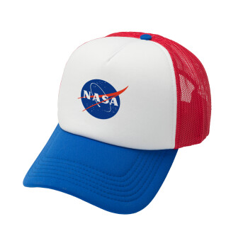 Nasa, Καπέλο Soft Trucker με Δίχτυ Red/Blue/White 