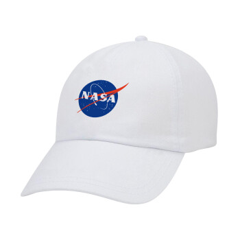 Nasa, Καπέλο Ενηλίκων Baseball Λευκό 5-φύλλο (POLYESTER, ΕΝΗΛΙΚΩΝ, UNISEX, ONE SIZE)