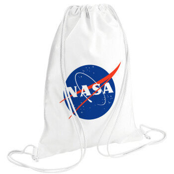 Nasa, Backpack pouch GYMBAG white (28x40cm)