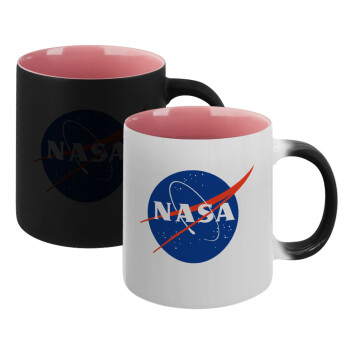 Nasa, Κούπα Μαγική εσωτερικό ΡΟΖ, κεραμική 330ml που αλλάζει χρώμα με το ζεστό ρόφημα