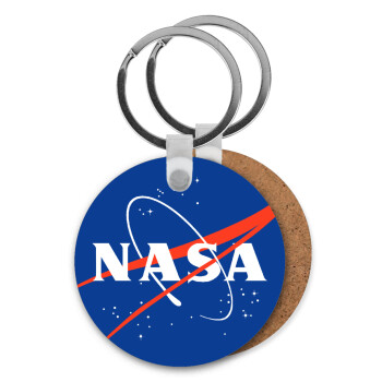 Nasa, Μπρελόκ Ξύλινο στρογγυλό MDF Φ5cm