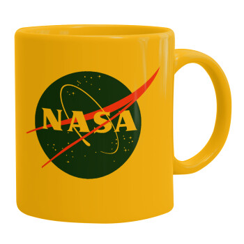 Nasa, Ceramic coffee mug yellow, 330ml (1pcs)