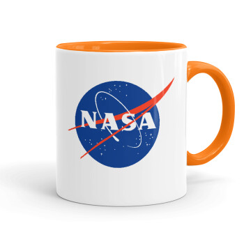 Nasa, Mug colored orange, ceramic, 330ml