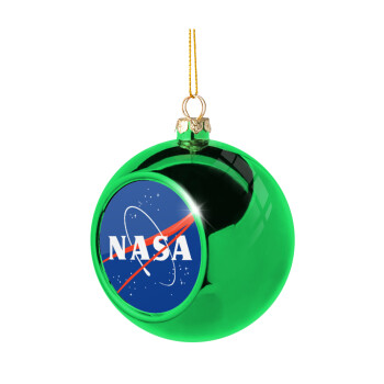 Nasa, Green Christmas tree ornament ball 8cm