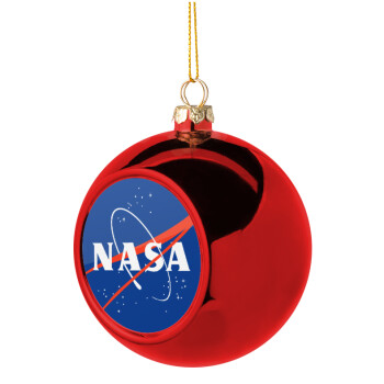Nasa, Christmas tree ball Red 8cm