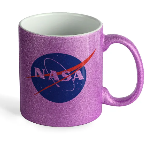 Nasa — Κούπα Μωβ Glitter που γυαλίζει, κεραμική, 330ml