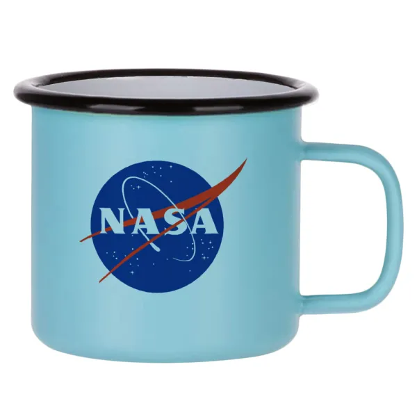 Nasa — Metal enamel mug, matte light blue, 360ml