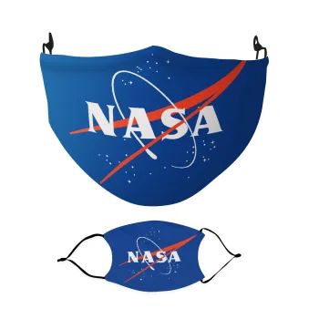 Nasa, Μάσκα υφασμάτινη Ενηλίκων πολλαπλών στρώσεων με υποδοχή φίλτρου