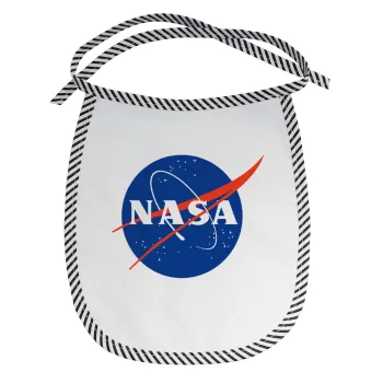 Nasa, Σαλιάρα μωρού αλέκιαστη με κορδόνι Μαύρη