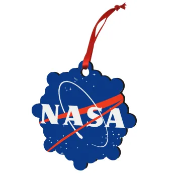 Nasa, Στολίδι Χριστουγεννιάτικο στολίδι snowflake ξύλινο 7.5cm