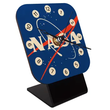 Nasa, Quartz Table clock in natural wood (10cm)