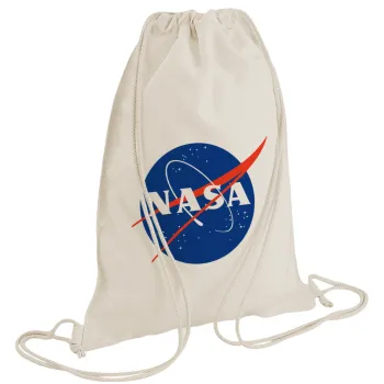 Nasa, Τσάντα πλάτης πουγκί GYMBAG natural (28x40cm)