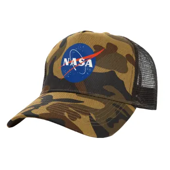 Nasa, Adult Structured Trucker Hat, with Mesh, (Camouflage) Army (100% COTTON, ADULT, UNISEX, ONE SIZE)