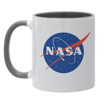 Nasa, Κούπα χρωματιστή γκρι, κεραμική, 330ml
