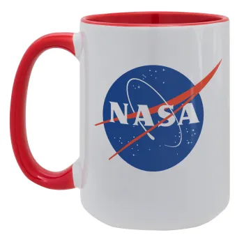 Nasa, Κούπα Mega 15oz, κεραμική Κόκκινη, 450ml