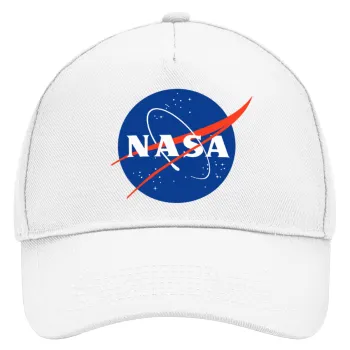 Nasa, Καπέλο Ενηλίκων Baseball, Drill, Λευκό (100% ΒΑΜΒΑΚΕΡΟ, ΕΝΗΛΙΚΩΝ, UNISEX, ONE SIZE)