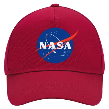 Nasa, Καπέλο Ενηλίκων Ultimate ΚΟΚΚΙΝΟ, (100% ΒΑΜΒΑΚΕΡΟ DRILL, ΕΝΗΛΙΚΩΝ, UNISEX, ONE SIZE)