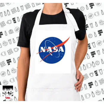 Nasa, Ποδιά μακριά Σεφ ολόσωμη με τσέπες white (ΕΝΗΛΙΚΩΝ)