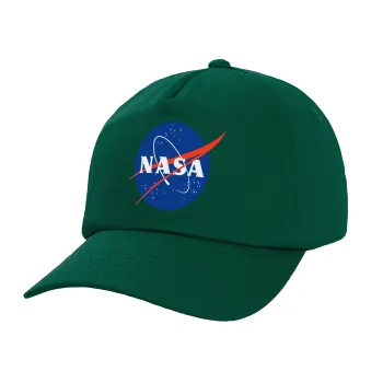 Nasa, Twill Καπέλο παιδικό Bottle Green (100% ΒΑΜΒΑΚΕΡΟ, ΠΑΙΔΙΚΟ, UNISEX)