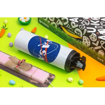 Nasa, Πασχαλινή Λαμπάδα με Travel Tumbler θερμό με διπλό καπάκι (600ml, BPA free) & κερί αρωματικό πλακέ (30cm) (ΡΟΖ)