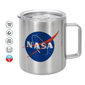 Nasa, Double-walled stainless steel mug 300ml with temperature-retaining lid