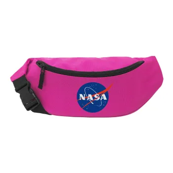 Nasa, Unisex τσαντάκι μέσης (μπανάνα) χρώματος ΡΟΖ με 2 τσέπες