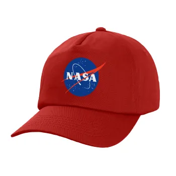 Nasa, Πεντάφυλλο Καπέλο Ενηλίκων Baseball, 100% Βαμβακερό,  Κόκκινο (ΒΑΜΒΑΚΕΡΟ, ΕΝΗΛΙΚΩΝ, UNISEX, ONE SIZE)