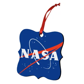 Nasa, Στολίδι Χριστουγεννιάτικο στολίδι polygon ξύλινο 7.5cm