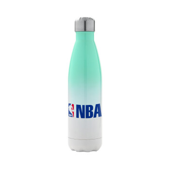 NBA, Μεταλλικό παγούρι θερμός Πράσινο/Λευκό (Stainless steel), διπλού τοιχώματος, 500ml