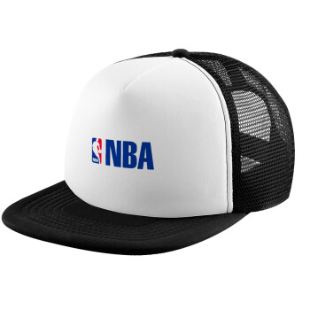 NBA, Καπέλο Soft Trucker με Δίχτυ Black/White 