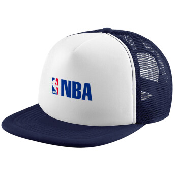 NBA, Καπέλο Ενηλίκων Soft Trucker με Δίχτυ Dark Blue/White (POLYESTER, ΕΝΗΛΙΚΩΝ, UNISEX, ONE SIZE)