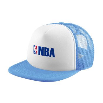 NBA, Καπέλο Soft Trucker με Δίχτυ Γαλάζιο/Λευκό