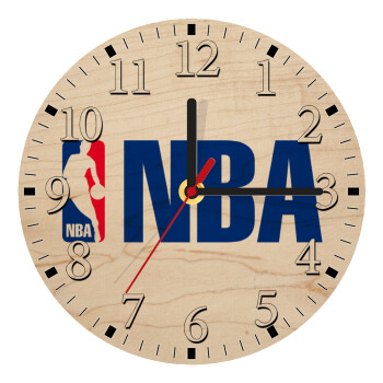 NBA, Ρολόι τοίχου ξύλινο plywood (20cm)