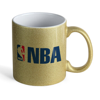 NBA, Κούπα Χρυσή Glitter που γυαλίζει, κεραμική, 330ml