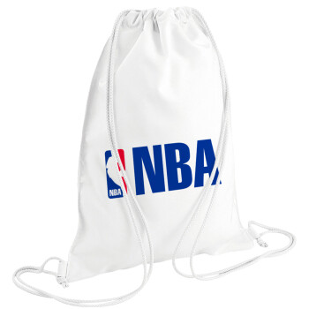 NBA, Τσάντα πλάτης πουγκί GYMBAG λευκή (28x40cm)