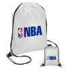 NBA, Τσάντα πουγκί με μαύρα κορδόνια 45χ35cm (1 τεμάχιο)
