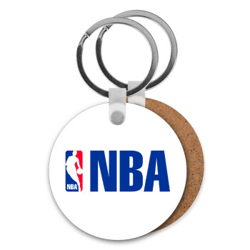 NBA, Μπρελόκ Ξύλινο στρογγυλό MDF Φ5cm