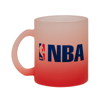 NBA, Κούπα γυάλινη δίχρωμη με βάση το κόκκινο ματ, 330ml