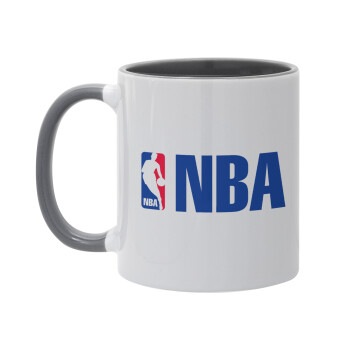 NBA, Κούπα χρωματιστή γκρι, κεραμική, 330ml