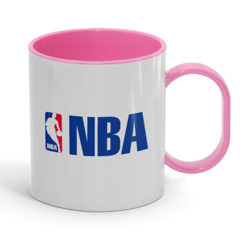 NBA, Κούπα (πλαστική) (BPA-FREE) Polymer Ροζ για παιδιά, 330ml