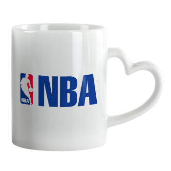 NBA, Mug heart handle, ceramic, 330ml