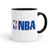 NBA, Κούπα χρωματιστή μαύρη, κεραμική, 330ml