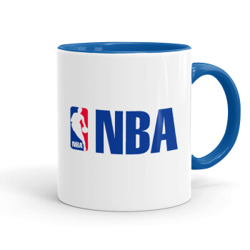 NBA, Mug colored blue, ceramic, 330ml