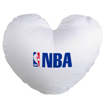 NBA, Μαξιλάρι καναπέ καρδιά 40x40cm περιέχεται το  γέμισμα