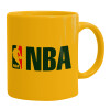 Ceramic coffee mug yellow, 330ml