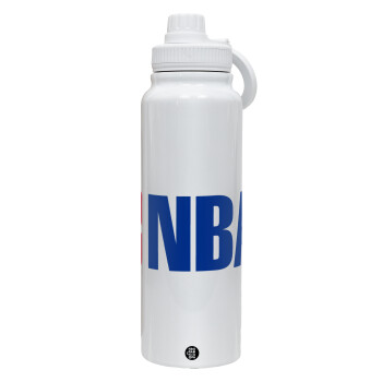 NBA, 1L Stainless Steel Thermal Bottle with Phone Holder & Double Wall Insulation