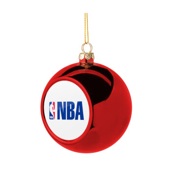NBA, Christmas tree ball Red 8cm