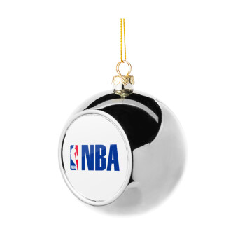 NBA, Χριστουγεννιάτικη μπάλα δένδρου Ασημένια 8cm