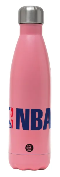 NBA — Μεταλλικό παγούρι θερμός Ροζ Ματ (Stainless steel), διπλού τοιχώματος, 500ml